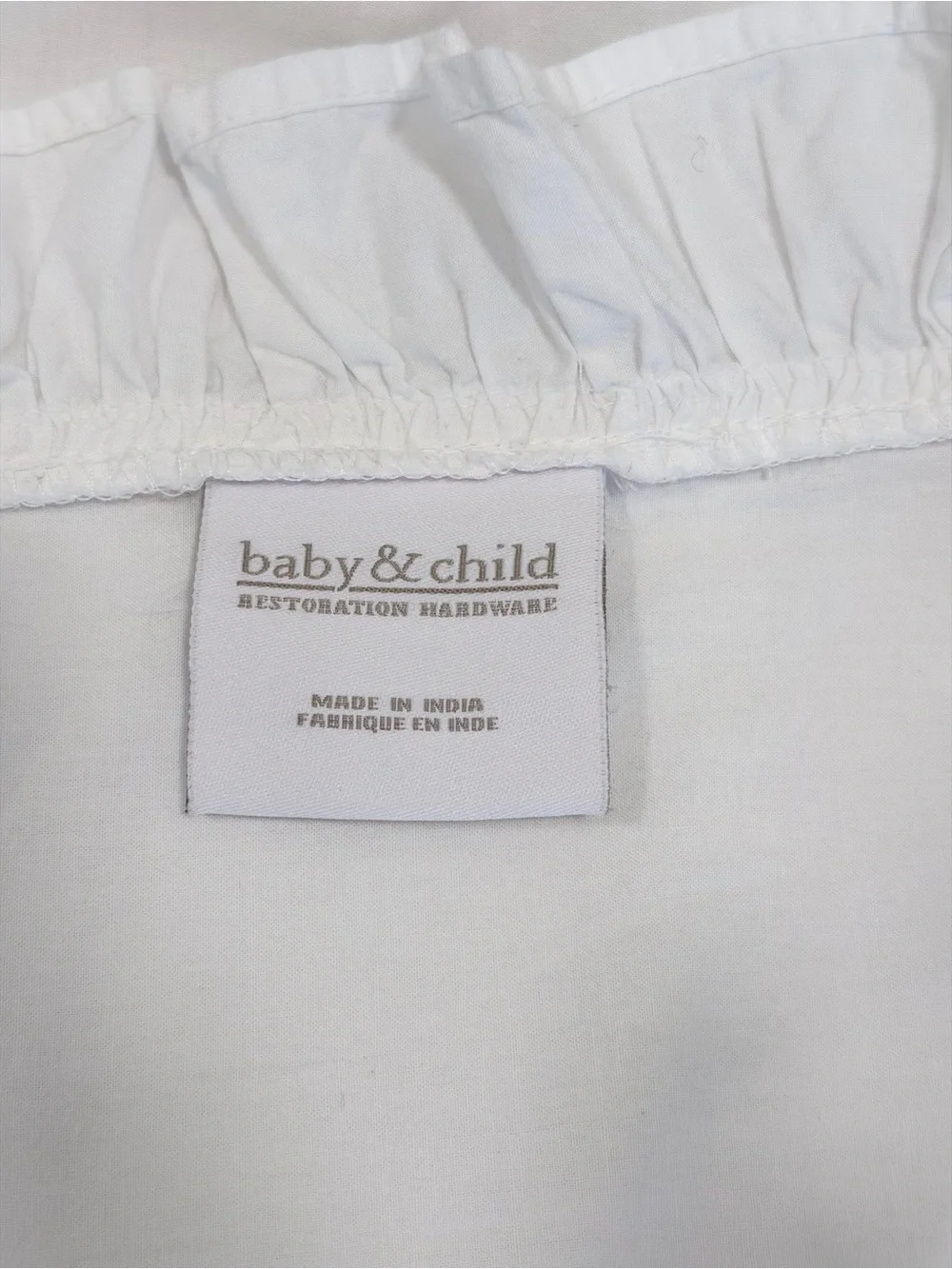 Restoration Hardware Baby | Child White Cotton Ruffle Curtain Set (2 Panels)